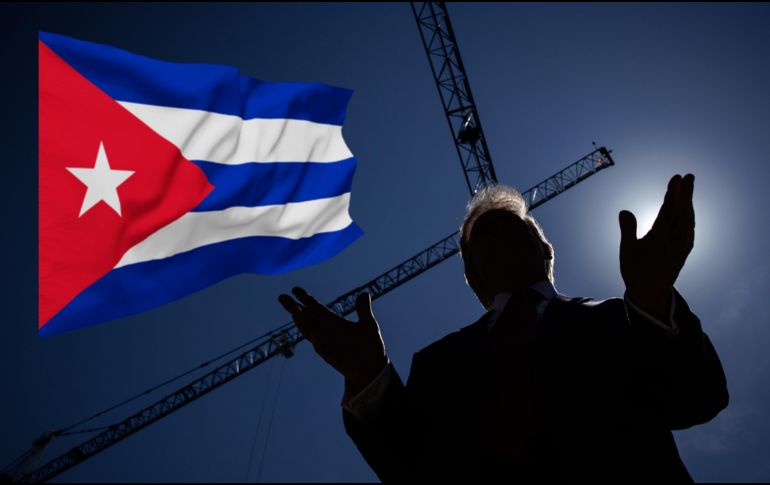 Donald Trump habló sobre la situación de EU con Cuba durante las atenciones a prensa por las remodelaciones en la Casa Blanca. EFE / EPA / SAMUEL CORUM / POOL