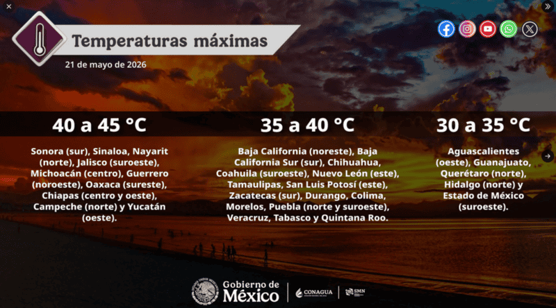 X / @conagua_clima&nbsp;