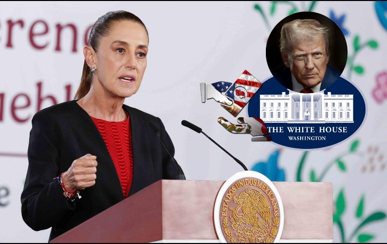 La Presidenta Sheinbaum habla sobre las repercusiones de la orden ejecutiva de EU para limitar el pago de remesas. SUN / ARMM