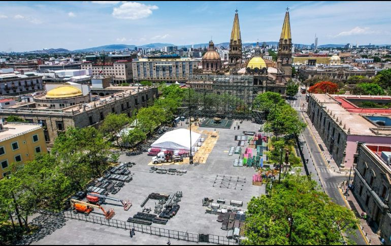 Guadalajara acelera preparativos del FIFA Fan Festival en el Centro Histórico rumbo al Mundial 2026. EL INFORMADOR/ A. NAVARRO.