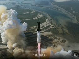 Captura de un video difundido por SpaceX del despegue de la nave Starship (V3) este viernes, desde Starbase, en el sur de Texas. EFE/@SpaceX