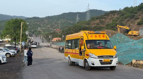 Esta foto, difundida por la agencia de noticias Xinhua, muestra el lugar de las labores de rescate de la mina de carbón de Liushenyu, en la ciudad de Changzhi. AP/C. Yang