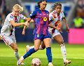 Con este triunfo, el Barcelona reafirmó su dominio en el futbol europeo femenino. EFE / Varfjell
