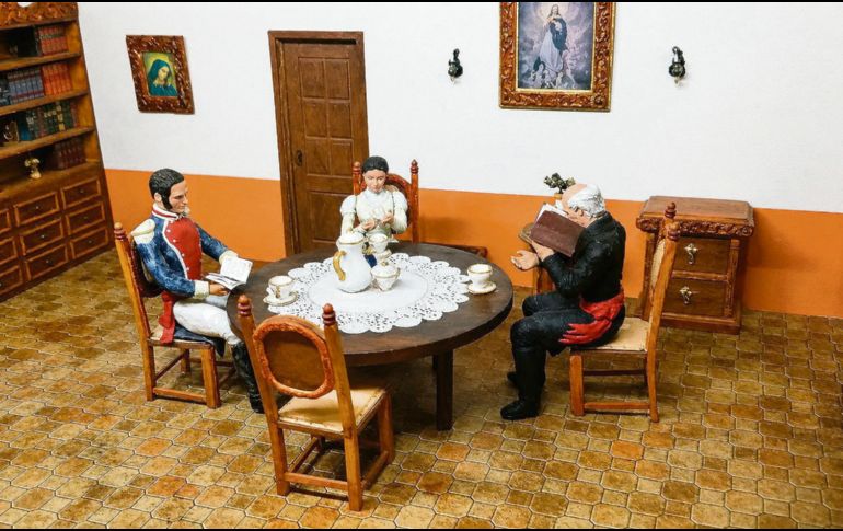 Maqueta de la casa del padre Hidalgo. CORTESÍA