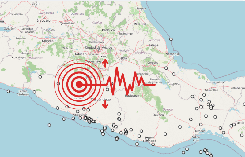 &nbsp;Sismo en Guerrero. ESPECIAL / SSN