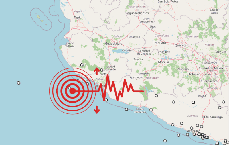 &nbsp;Sismo en Jalisco. ESPECIAL / SSN