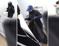 El rostro de uno de los ladrones quedó visible, un importante detalle a ser tomado en cuenta en las investigaciones del robo. ESPECIAL
