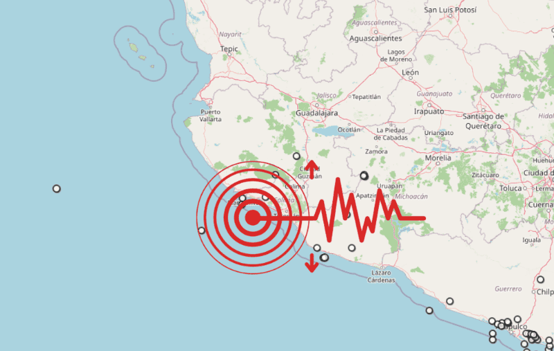 &nbsp;Sismo en Colima. ESPECIAL / SSN