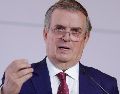 El secretario de Economía, Marcelo Ebrard, habla durante su participación en el IX Congreso Iberoamericano CEAPI este miércoles en la Ciudad de México. EFE/I. Esquivel