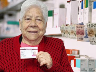 Persona adulta mayor muestra su tarjeta Inapama, con la que podrá obtener descuentos en junio de 2026. ESPECIAL / Inapam y CANVA
