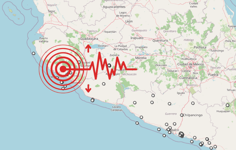 &nbsp;Sismo en Jalisco. ESPECIAL / SSN