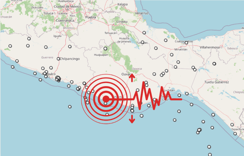 &nbsp;Sismo en Oaxaca. ESPECIAL / SSN