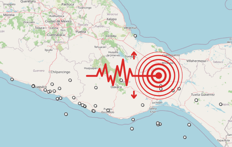 &nbsp;Sismo en Veracruz. ESPECIAL / SSN
