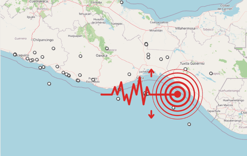 &nbsp;Sismo en Chiapas. ESPECIAL / SSN