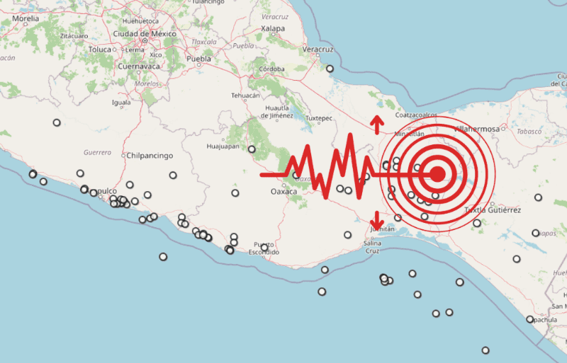 &nbsp;Sismo en Chiapas. ESPECIAL / SSN
