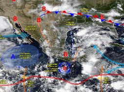 Las precipitaciones podrían generar inundaciones, deslaves y crecidas de ríos, mientras persiste el ambiente caluroso en varias regiones de México. ESPECIAL/ SMN.