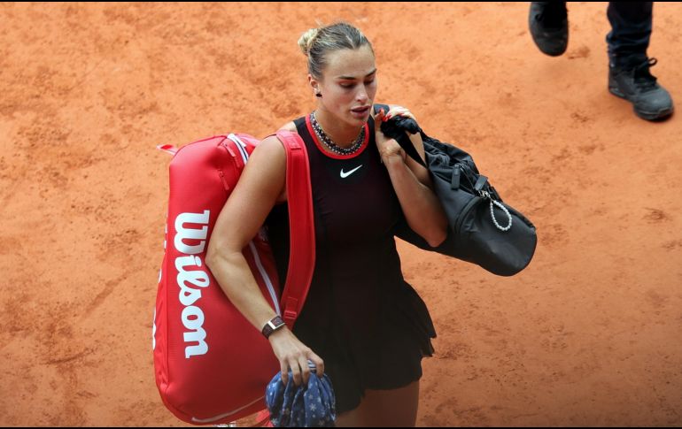 Sabalenka deja a la rusa Mirra Andreeva, octava cabeza de serie a sus 19 años, como la de mejor ranking de las supervivientes. EFE / T. Suárez