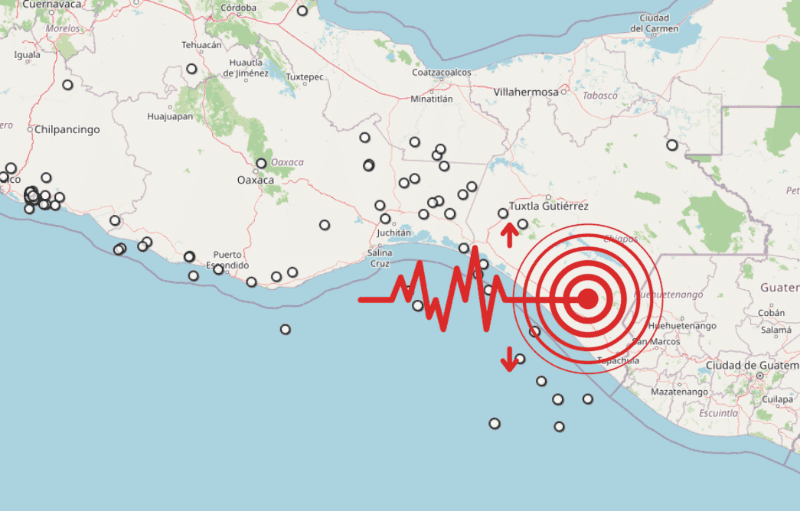 &nbsp;Sismo en Chiapas. ESPECIAL / SSN