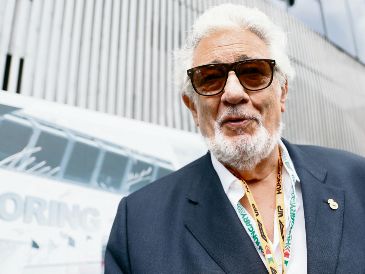 El tenor fue fotografiado cuando asistió al Gran Premio de Hungría de Fórmula 1, en 2024. AFP