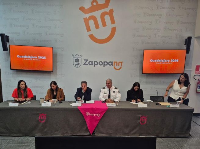 El alcalde de Zapopan, Juan José Frangie, estuvo presente en la rueda de prensa de este viernes. EL INFORMADOR/M. Hernández