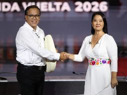 Roberto Sánchez y Keiko Fujimori. Los analistas anticipan que será una elección cerrada. EFE/P. Aguilar