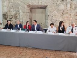 Rueda de prensa con autoridades a cargo de distintos operativos en torno al Mundial 2026 en Jalisco. EL INFORMADOR / M. Hernández