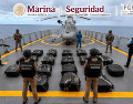 Con esta acción, según declaró la Semar, se evita que 1.6 millones de dosis de droga lleguen a las calles de México. X / @GabSeguridadMX