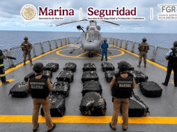 Con esta acción, según declaró la Semar, se evita que 1.6 millones de dosis de droga lleguen a las calles de México. X / @GabSeguridadMX