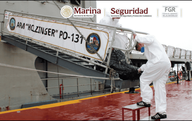 Con esta acción, según declaró la Semar, se evita que 1.6 millones de dosis de droga lleguen a las calles de México. X / @GabSeguridadMX