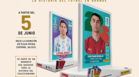 Quince piezas en gran formato, reproducciones de las estampas del álbum de cada Mundial desde 1970, han sido instaladas en Plaza Patria. X/PaniniSportMx
