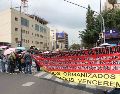 La Sección 7 de la CNTE se manifestó en Televisa Chapultepec este lunes 08 de junio del 2026. SUN/V. Rosas