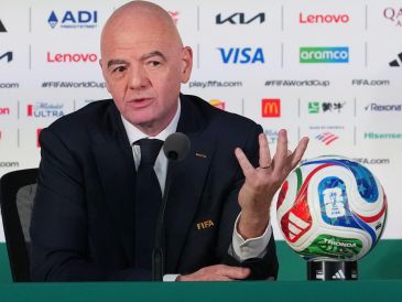 Gianni Infantino, presidente de la FIFA, durante una rueda de prensa en el Estadio Ciudad de México, previo al inicio del Mundial 2026. IMAGO7