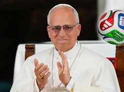El Papa León XIV durante su encuentro con las realidades de Caridad y Asistencia Diocesanas en la Iglesia de Sant Agustí, este miercoles en su visita oficial a España. EFE / Marta Perez
