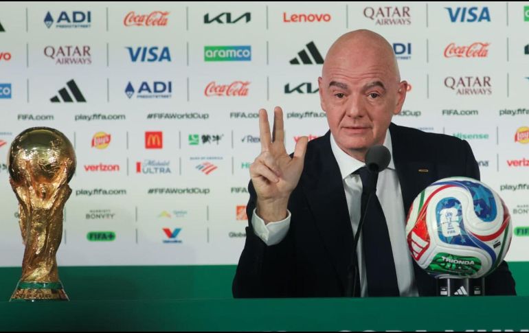 Conferencia de prensa de Gianni Infantino, presidente de la FIFA. SUN