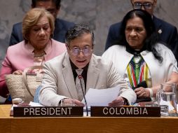 Gustavo Petro recordó que la legislación colombiana prohíbe los apoyos y la financiación extranjera en campañas electorales. EFE/M. Elías-ONU