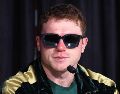 A través de sus redes sociales, "Canelo" compartió el momento de su llegada al estadio acompañado de su esposa Fernanda Gómez. IMAGO 7