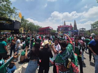 El Fan Fest Guadalajara registró semáforo rojo y ocupación al 100% de su capacidad. EL INFORMADOR / O. GONZÁLEZ