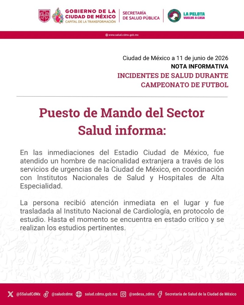 X / @SSaludCdMx&nbsp;