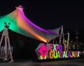 Las icónicas letras de Expo Guadalajara cuentan con un espectáculo de iluminación y mapping. ESPECIAL