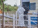 La OMS y otros operadores humanitarios en la zona temen que el virus responsable del actual brote se propague hacia zonas más urbanas o cruce fronteras con mayor intensidad. EFE/EPA/D. Dirole