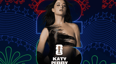 Katy Perry en la ceremonia de inauguración del Estadio Los Angeles en el Mundial 2026. X/Katy Perry