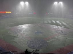 Entre las afectaciones reportadas se encuentran inundaciones en la zona VIP, así como en vestidores e ingresos al estadio. INSTAGRAM/charrosbeisbol