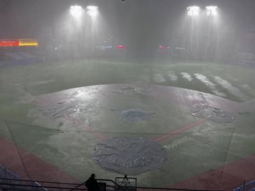 Entre las afectaciones reportadas se encuentran inundaciones en la zona VIP, así como en vestidores e ingresos al estadio. INSTAGRAM/charrosbeisbol