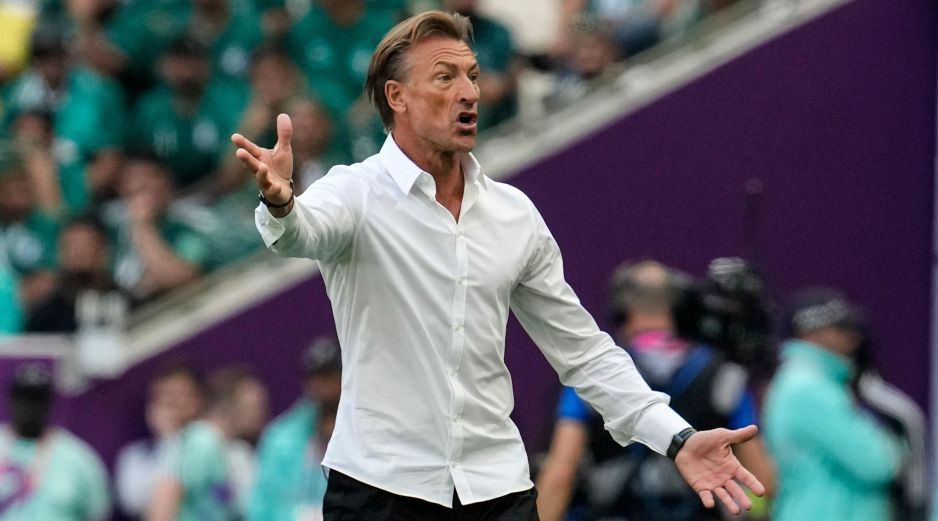 Hervé Renard en el partido de Qatar 2022 donde Arabia Saudita venció a Argentina . AP/N. Pisarenko