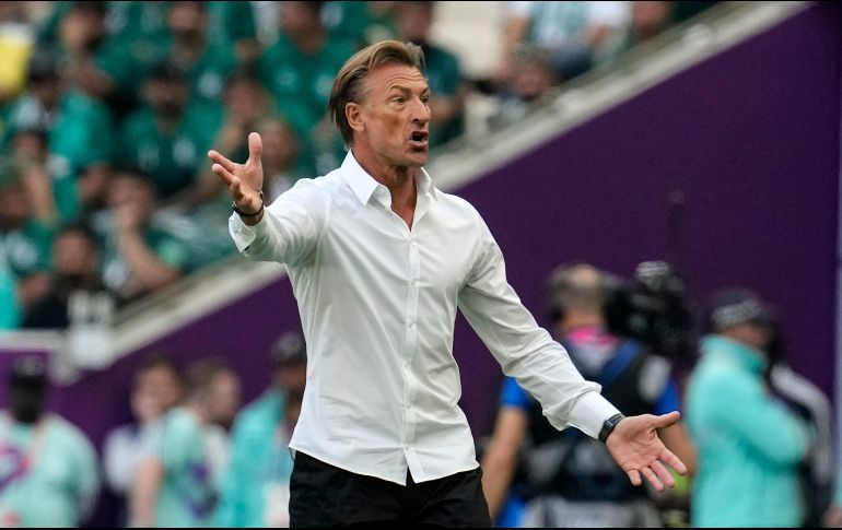 Hervé Renard en el partido de Qatar 2022 donde Arabia Saudita venció a Argentina . AP/N. Pisarenko