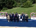 Participantes posan para fotografías durante la cumbre del Grupo de los Siete (G7), en Evian-les-Bains, Francia, el 16 de junio de 2026. XINHUA
