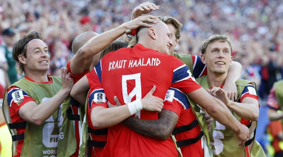 Noruega venció 4-1 a Irak con un doblete de Erling Haaland en la Fecha 1 del Grupo I. EFE/ G. M. COOPER.