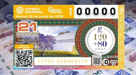 El billete del Sorteo Mayor 4016 celebró a la Sociedad de Arquitectos Mexicanos y al Colegio de Arquitectos de la Ciudad de México. X/lotenal
