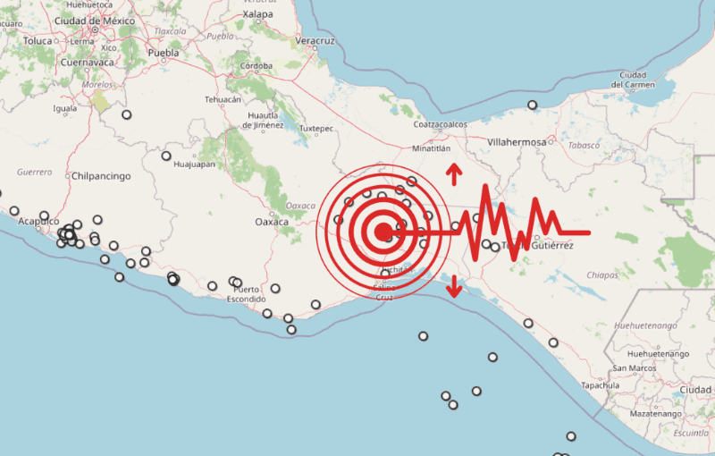 &nbsp;Sismo en Oaxaca. ESPECIAL / SSN