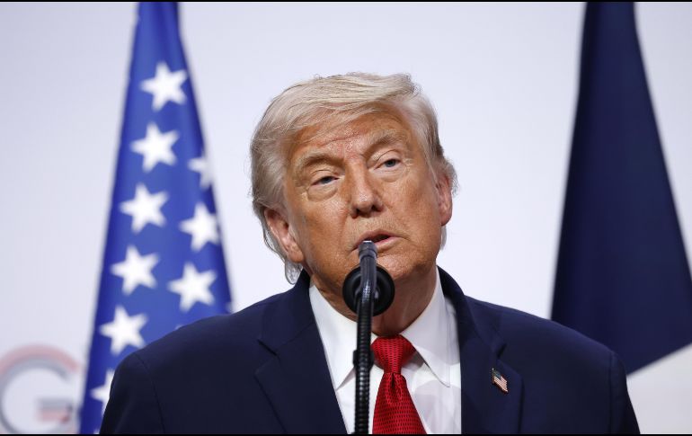 El presidente estadounidense propuso un pacto de desnuclearización entre Estados Unidos, Rusia y China. EFE/Y. Valat